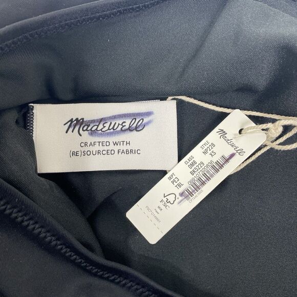 NWT Madewell One Shoulder One Piece Black Swimsuit US Womens XS - Picture 8 of 8